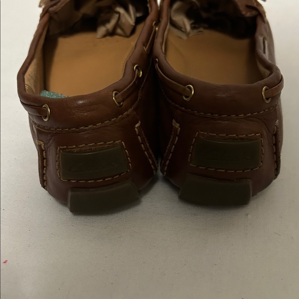 Clarks Brown Leather Loafers. size 7.5 - Picture 5 of 8